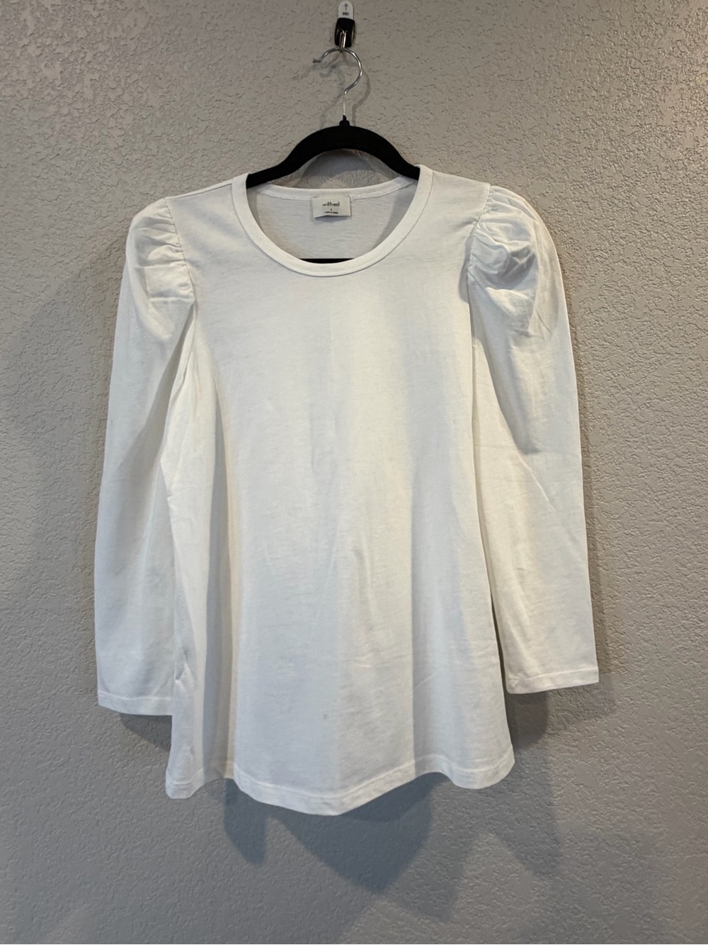 Wilfred White Puff-Shoulder Long-Sleeve Tee